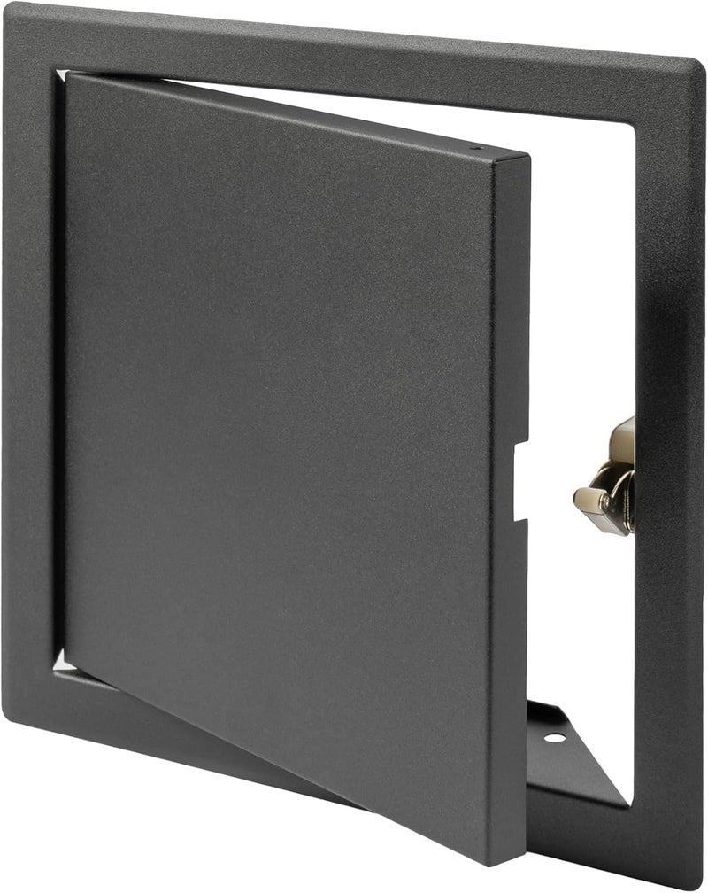 Vent Systems 8'' x 8'' Inch Anthracite Metal Access Panel with Click Function - Easy Access Doors - Access Panel for Drywall, Wall, Electrical and Plumbing Service Door - Image 1